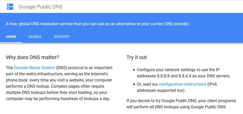 Π.χ. Google DNS