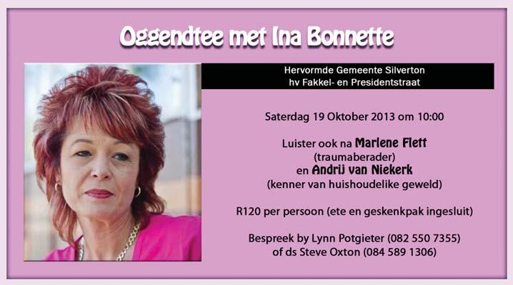 Kursusse en toerusting Gemeente Montana: Mans- en Dameskonferensie Saterdag 2 November 08:30 tot 11:30 Met prof Stephan Joubert Tema: Gee om vir mekaar se harte R30 per persoon Bespreek by Esmé (012