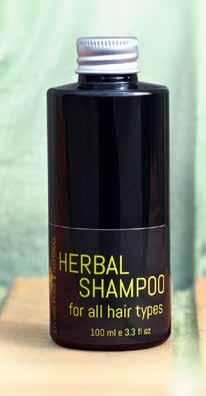 HERBAL SHAMPOO Για όλους τους τύπους μαλλιών Αυτό το σαμπουάν περιέχει λάβδανο και δίκταμο που είναι γνωστά για τις ήπιες αντισηπτικές και καταπραϋντικές τους ιδιότητες.
