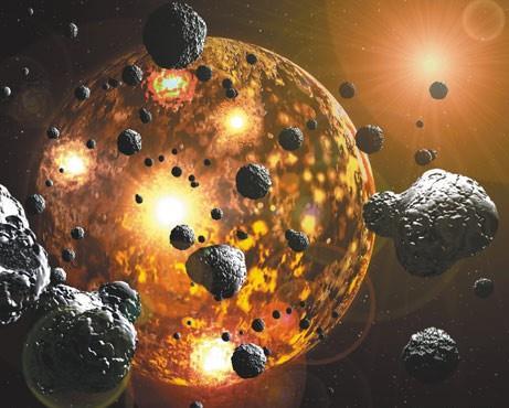 Teoría Planetesimal ASTRONOMÍA As partículas agrúpanse en diferentes zona do espazo