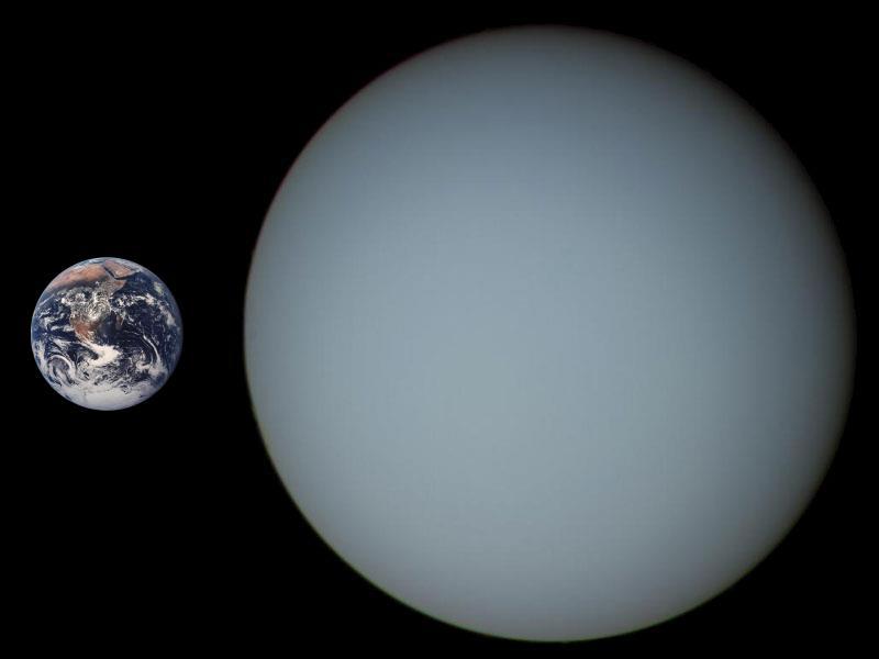 ASTRONOMÍA Urano * Diámetro de 52.200 km (cuarto en tamaño). * Eixo de rotación inclinado 98º.