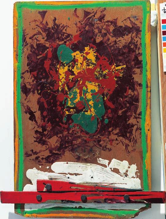 8 Αλέξης Ακριθάκης (1939-1994) Χωρίς τίτλο με ιδιόχειρη αφιέρωση του καλλιτέχνη στην πίσω όψη: Στο Τάσο