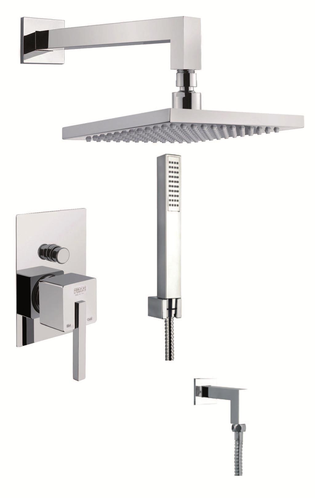 water, shower set Mitigeur douche à encastrer avec inverseur, bras et pomme de douche carré 30x30, prise d eau, garniture ΎϣϠϟ ΝϭΩίϣ ΝέΧϣ εωϡϟ α έϭ εω ϊϣ εωϡϟ ΞϣΩϣ ρϼχ art.