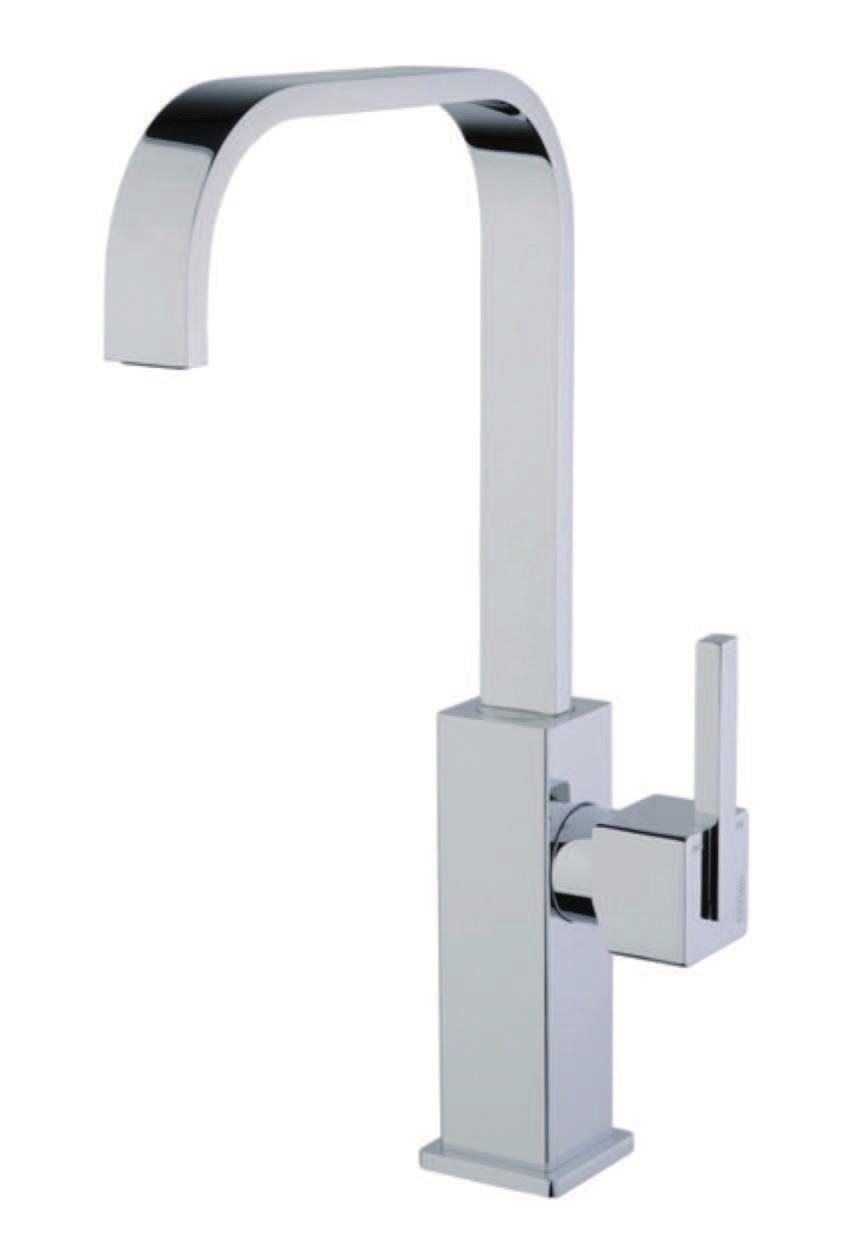 46 One hole sink mixer, swivel spout, flex cm 46 Mitigeur évier, bec orientable, flexibles cm 46 46 art.