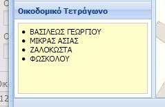 Επιλζγοντασ διμο/κοινότθτα και οδό και ςτθ ςυνζχεια «Αναηιτθςθ Χάρτθ» (Εικόνα 30), ο χάρτθσ κα εςτιάςει ςτο ςθμείο που δόκθκε και θ οδόσ που επιλζχκθκε κα εμφανιςτεί με πράςινο χρϊμα.