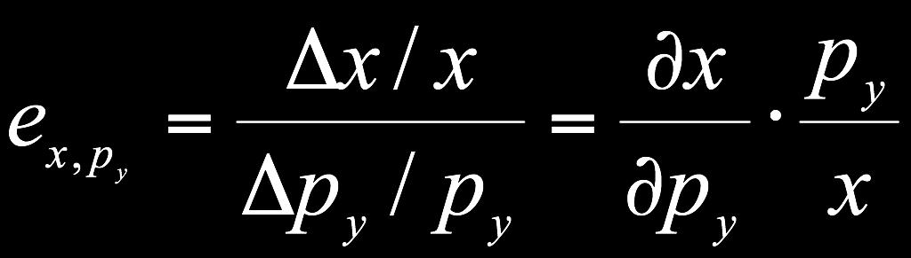 ελαστικότητα ζήτησης (e x, m)