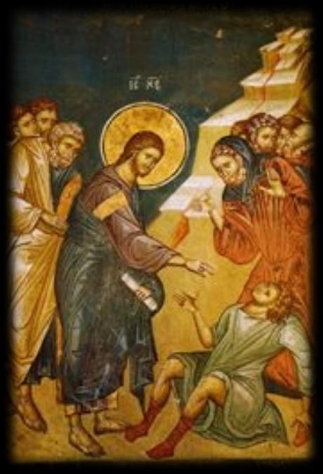 Gospel 10th Sunday of Matthew The Gospel According to Matthew 17:14-23 At that time, a man came up to Jesus and kneeling before him said, "Lord, have mercy on my son, for he is an epileptic and he