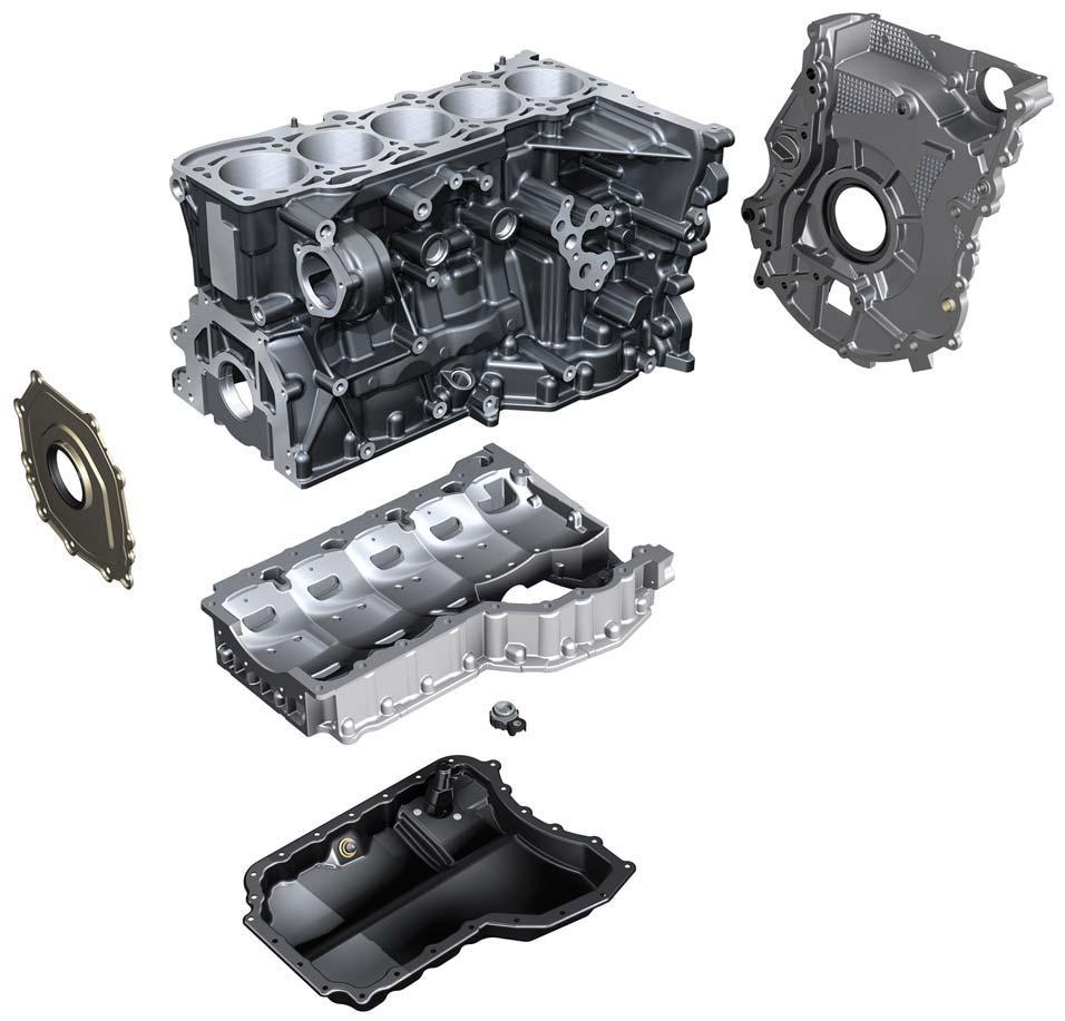 Odabir materijala Materijal od kojeg se sastoji blok motora prvi put se koristi kod benzinskih motora. To je jako čvrsti materijal od sivog lijeva, kojeg Audi koristi i kod V6 i V8-TDI-motora.