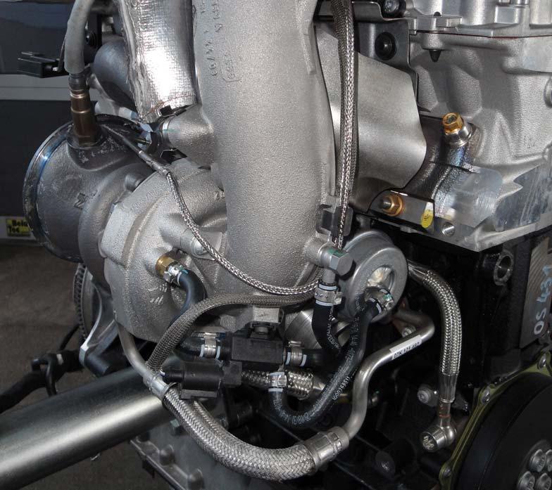 Turbopunjač na ispušne plinove Korišteni turbopunjač na ispušne plinove tvrtke Borg Warner Turbo Systems označen je od tipa K16 zbog velike učinkovitosti na širokom području rada.