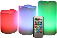 50 068-24 CAN.00009 23 cm 5.50 068-25 CAN.00010 Σετ 3 φωτιζόμενα κεριά LED με αλλαγή χρωμάτων.