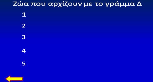 1η δραστηριότητα- Ολομέλεια Η πρώτη δραστηριότητα αφορά την «επιλογή του ζώου» και υλοποιείται στην ολομέλεια της τάξης. Ζητάμε από τα παιδιά να βρουν, αρχικά, ζώα από Δ.