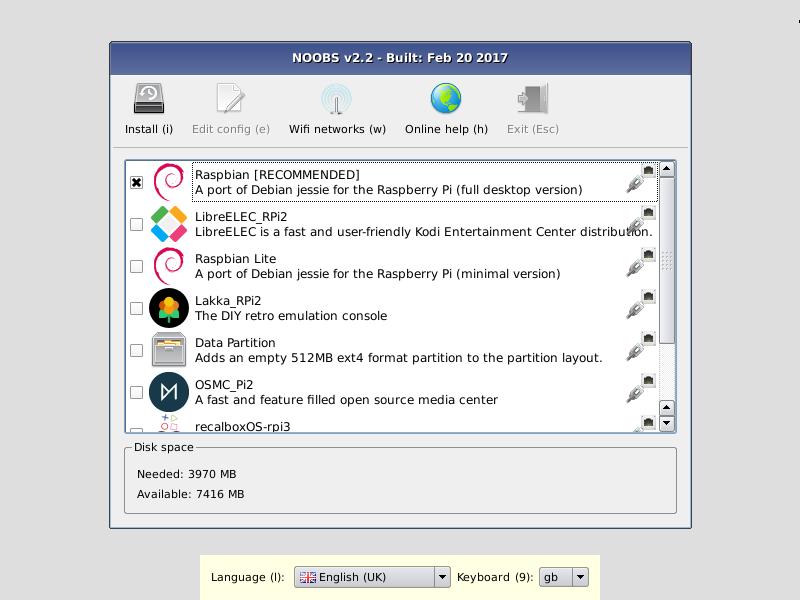 Εγκατάσταση για αρχάριους- NOOBS Το NOOBS (New Out Of Box Software) είναι ένα πρόγραμμα εγκατάστασης