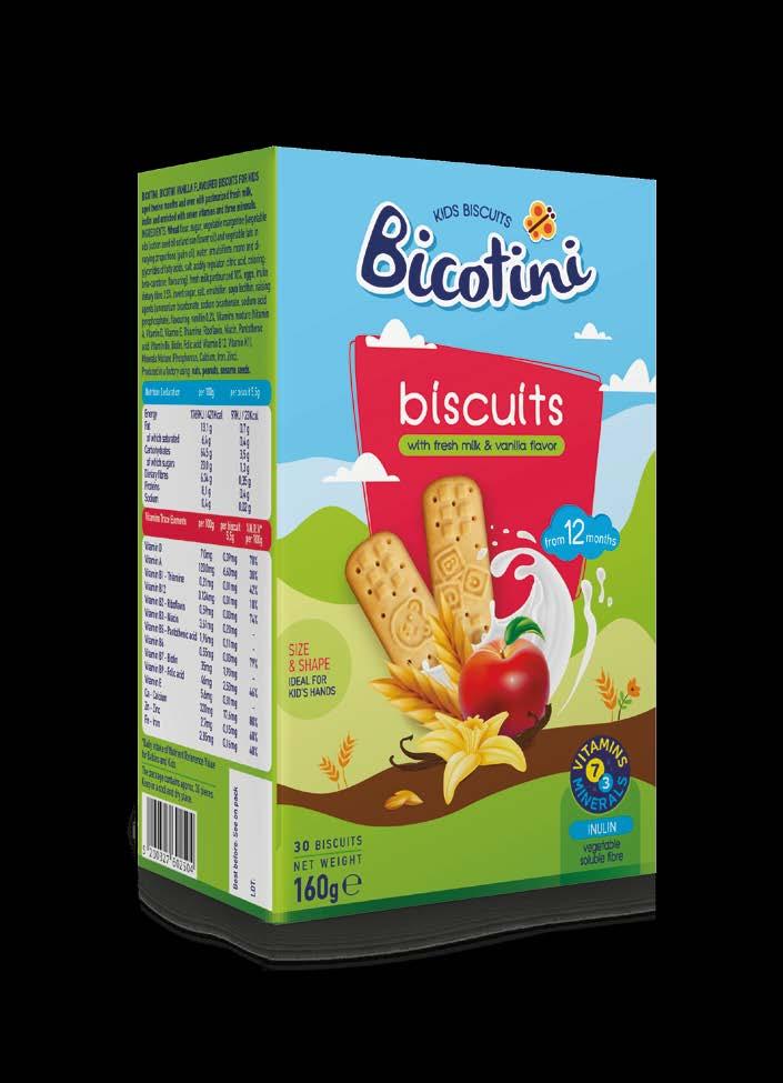 new baby biscuits Mπισκότα για µωρά Baby biscuits SIZE & SHAPE IDEAL FOR KID S HANDS 7 3 VΙΤΑΜΙΝS M I N E R A L S ref.