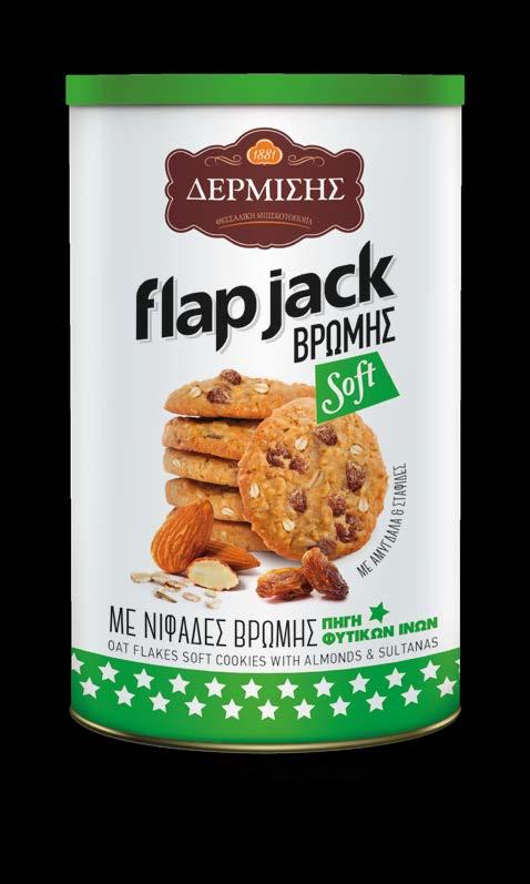new OAT FLAKES SOFT COOKIES Flap jack µπισκότα βρώµης Soft oat biscuits RICH TASTE SOURCE OF FIBRE OAT FLAKES Flap Jack Soft ΒΡΩΜΗΣ ref.