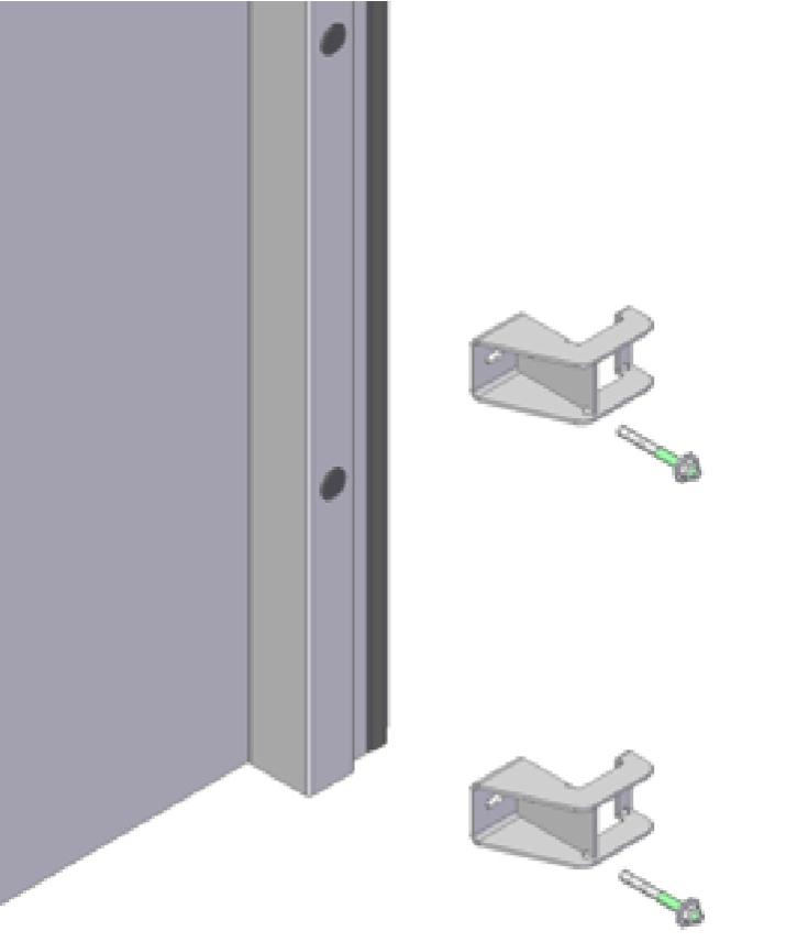 1 The fastening materials are dependent on the building construction.