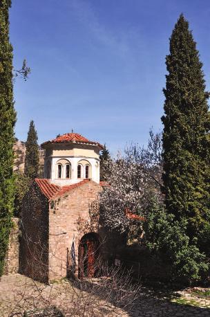 Οι ναΐσκοι Εντός του περιβόλου της μονής, εκτός των άλλων κτηρίων διατηρούνται και δύο μικροί ναοί: ο ναός του Τιμίου Σταυρού στα νότια της σημερινής πύλης της μονής και ο ναός του Αγίου