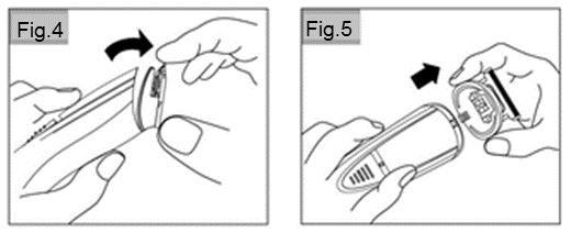 (Fig. 2-3). To detach a head, push upwards and remove the head from the body of the device (Fig.4-5).