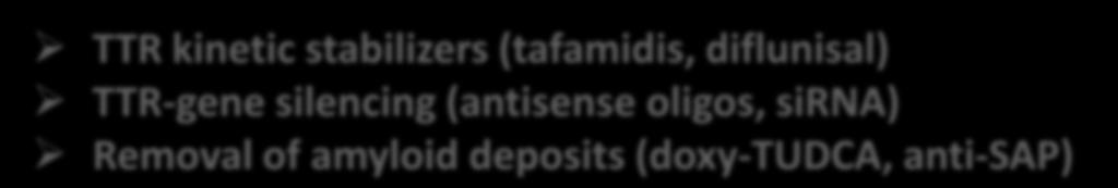 TTR-FAP: drug pipeline 9/2017 5/2017 TTR kinetic stabilizers (tafamidis,