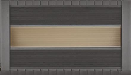 Classic cod.:c6490 The columns have dimensions of 60x60mm and their colour is metallic gray. Horizontal profiles have dimensions of 100x14mm and are coated in two colours. Metallic gray and beige.