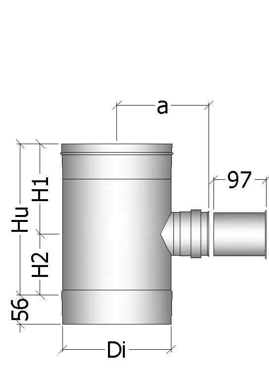 KI 194: ELEMENTO LINEARE (194mm) / STRAIGHT CHIMNEY SECTION (194mm) Elemento essenziale di un camino o di un canale da fumo Main component either of the chimney both of the connecting flue pipe H u