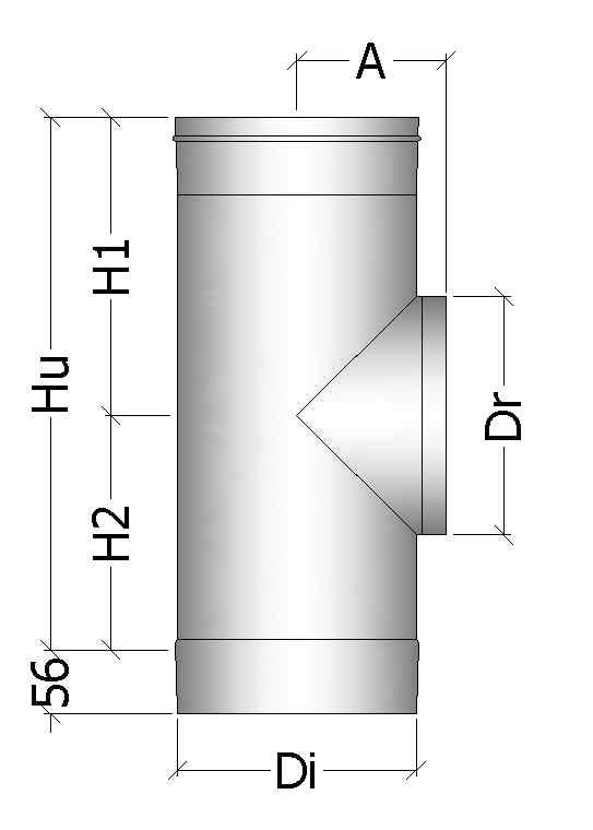 098: ISPEZIONE CON PORTELLO / INSPECTION ELEMENT WITH RECTANGULAR DOOR Elemento provvisto di portello per l'ispezione e la pulizia del camino Element provided with a rectangular door to inspect and