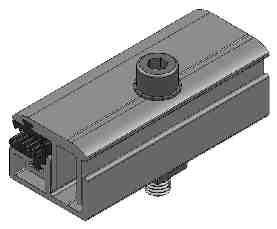 πανέλου 0 mm) Panel edge clamp (for panel thickness 0mm) Ακραίος σφιγκτήρας συγκράτησης πανέλων ( για πάχος πανέλου 36 mm)