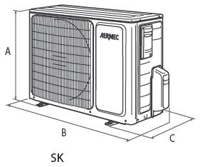 KLIMA UREAJI SPLIT SUSTAV TEHNIKIPODACI: Unutarnjajedinica Vanjskajedinica SK260W SK260 SK360W SK360 SK500W SK500 SK700W SK700 Rashladniuin. W(nom.) 2600 3500 5300 7000 Angažiranasnaga W(nom.