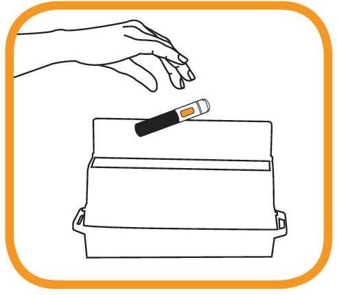4. Μετά τη χρήση Μην επαναχρησιμοποιείτε τη συσκευή τύπου πένας. Δεν χρειάζεται να επανατοποθετήσετε το κάλυμμα.
