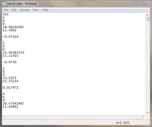 Το επόμενο αρχείο που χρθςιμοποιείται είναι το neural_data.