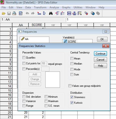 Λοξότητα - Κυρτότητα Statistics SCORE N Skewness Std. Error of Skewness Kurtosis Std.