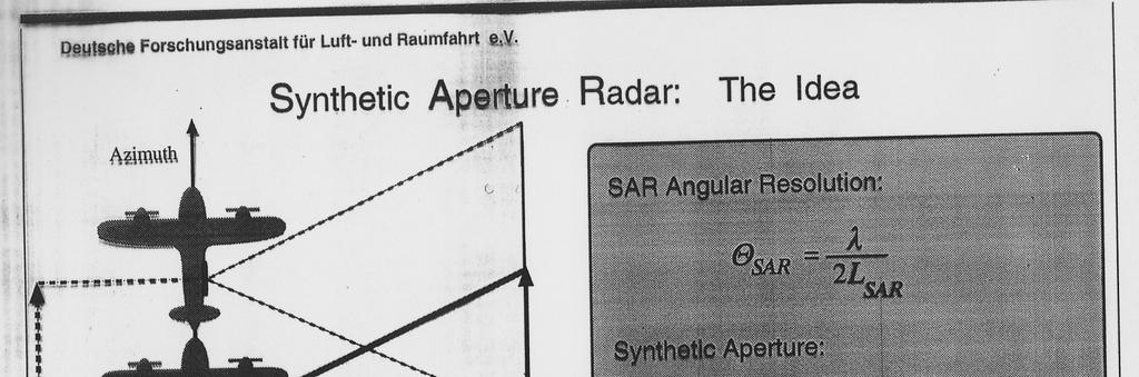 Σχήµα 2.7 Η ιδέα για τη δηµιουργία Ραντάρ Συνθετικού ανοίγµατος 2.
