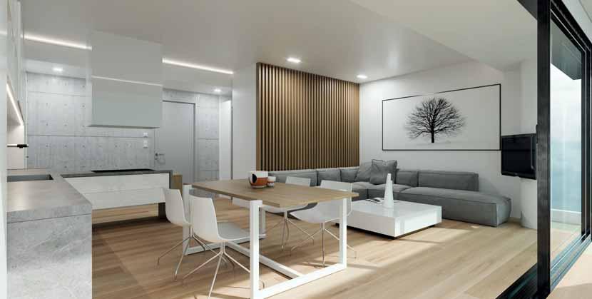 A 75.9 m 2 Apartment First floor A2 A3 8.5 m 2 78 m 2 The two similar apartments of the first and second floor consist of a big open undivided living room and dining room and an open-plan kitchen.