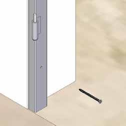 put, is fixed on the vertical side of the opening, using dowels and