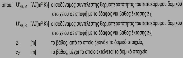 στοιχεία θα υπολογιστούν για τα βάθη, στα οποία εκτείνεται το καθένα, δηλαδή Ζ1 και Ζ2.