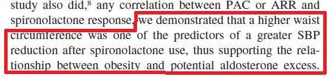 Ο ρόλος της σπιρονολακτόνης στην υπέρταση παχύσαρκων Τα λιποκύτταρα εκκρίνουν ΑΛΔ ακόμα και ανεξάρτητα
