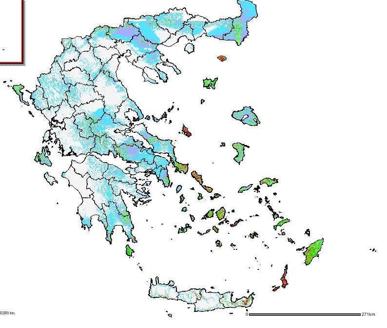 Aιολικό δυναμικό Ελλάδας V (m/s) Γενικό κριτήριο