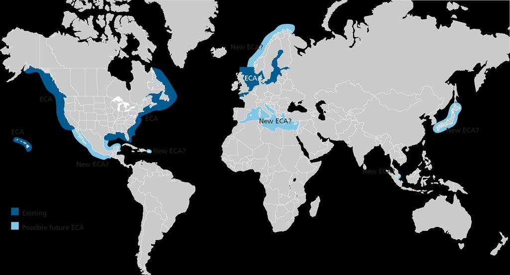 Η μεγαλύτερη ευρωπαϊκή θάλασσα που δεν έχει ορισθεί ως περιοχή SECA είναι η Μεσόγειος.