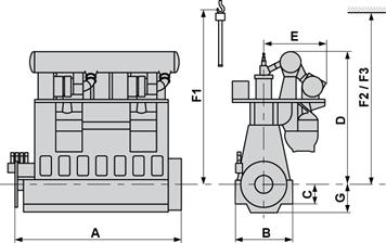Εικόνα 37 Σκαρίφημα Κύριας Μηχανής Διπλού Καυσίμου Τύπου:Wärtsilä 6X62DF (Πηγή:https://www.wingd.com/en/products/w-x62df/) Το συγκεκριμένο μοντέλο μηχανής, είναι μηχανή διπλού καυσίμου.