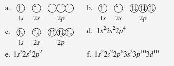 μθ επιτρεπτό,το τροχιακό 2s διακζτει τρία θλεκτρόνια c.μθ επιτρεπτό, ςτο τροχιακό 2p υπάρχουν 2 θλεκτρόνια με το ίδιο spin. d.