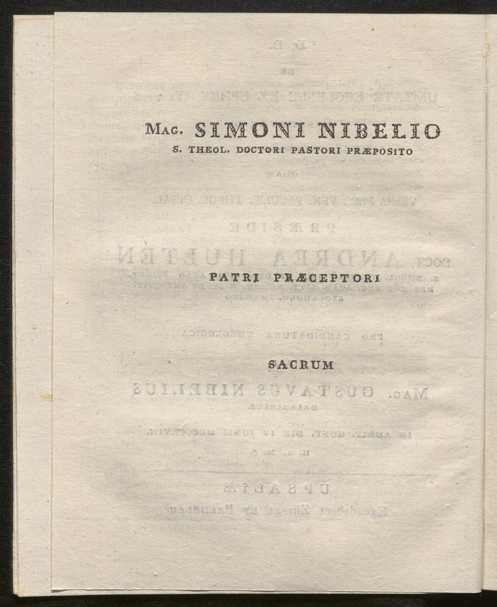 mag. SIMONS NI3BELIO S. THEOL.