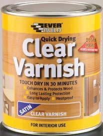5 Clear Varnish Διαφανές Βερνίκι Κρούστας Ξύλου Το «Clear Varnish» είναι επαγγελματικής χρήσης βερνίκι κρούστας που ενισχύει τις φυσικές ιδιότητες του ξύλου και παρέχει μακροπρόθεσμη προστασία.