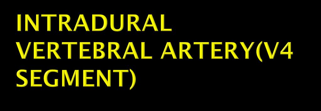 BRANCHES Posterior spinal artery Anterior spinal artery