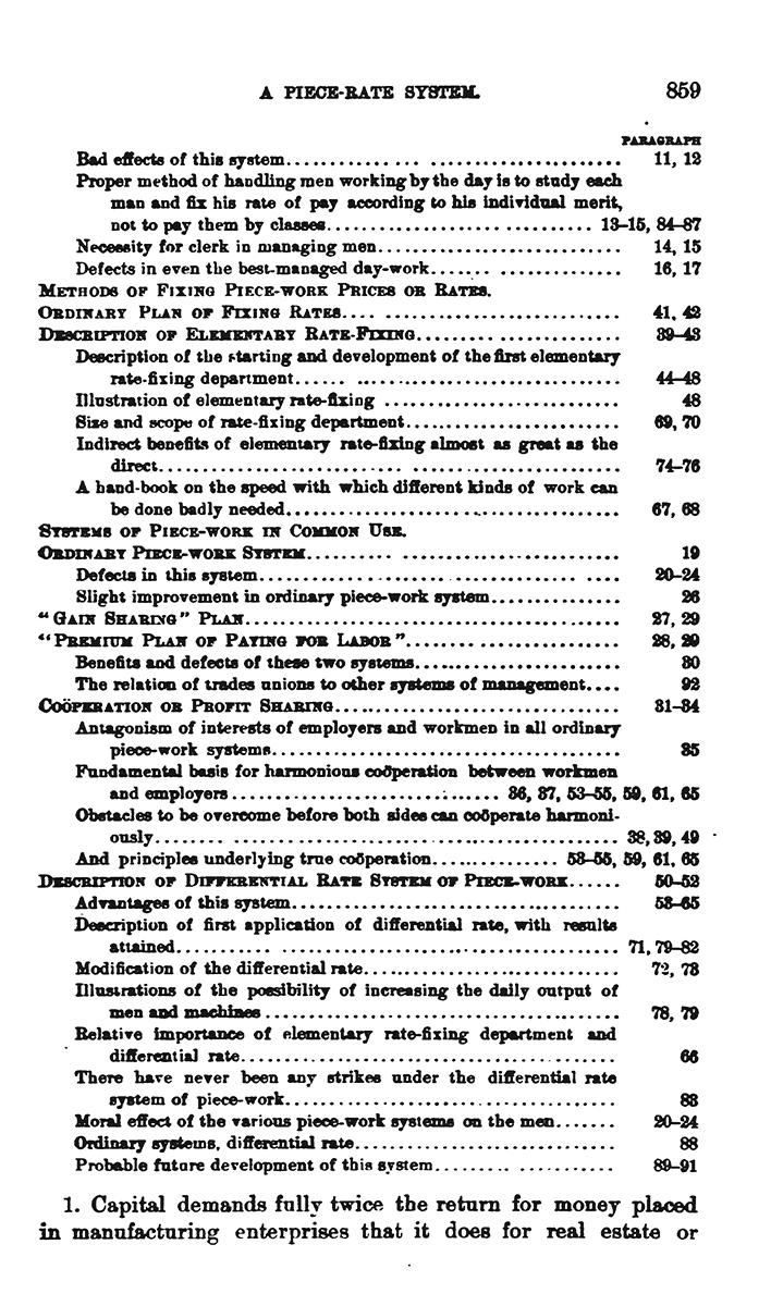 Το είδος των βιβλίων του Τέιλορ 1895: A Piece Rate System: Being a Step Toward Partial Solution of the Labor Problem.