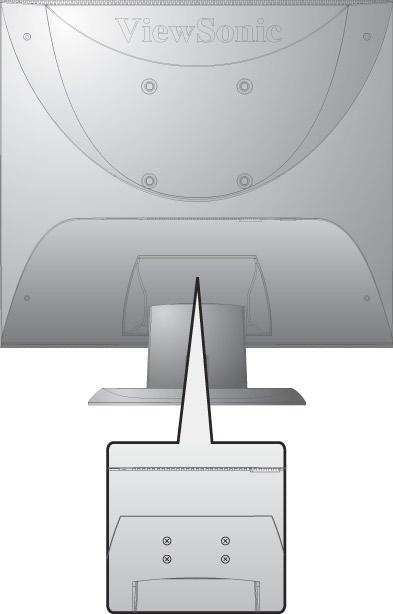 Τοποθέτηση σε Τοίχο (Προαιρετικό) Για χρήση μόνο με Βραχίονα μονταρίσματος σε τοίχο UL Listed Αν χρειάζεστε ένα κιτ τοποθέτησης σε τοίχο, επικοινωνήστε με τη ViewSonic ή με το πλησιέστερο κατάστημα.
