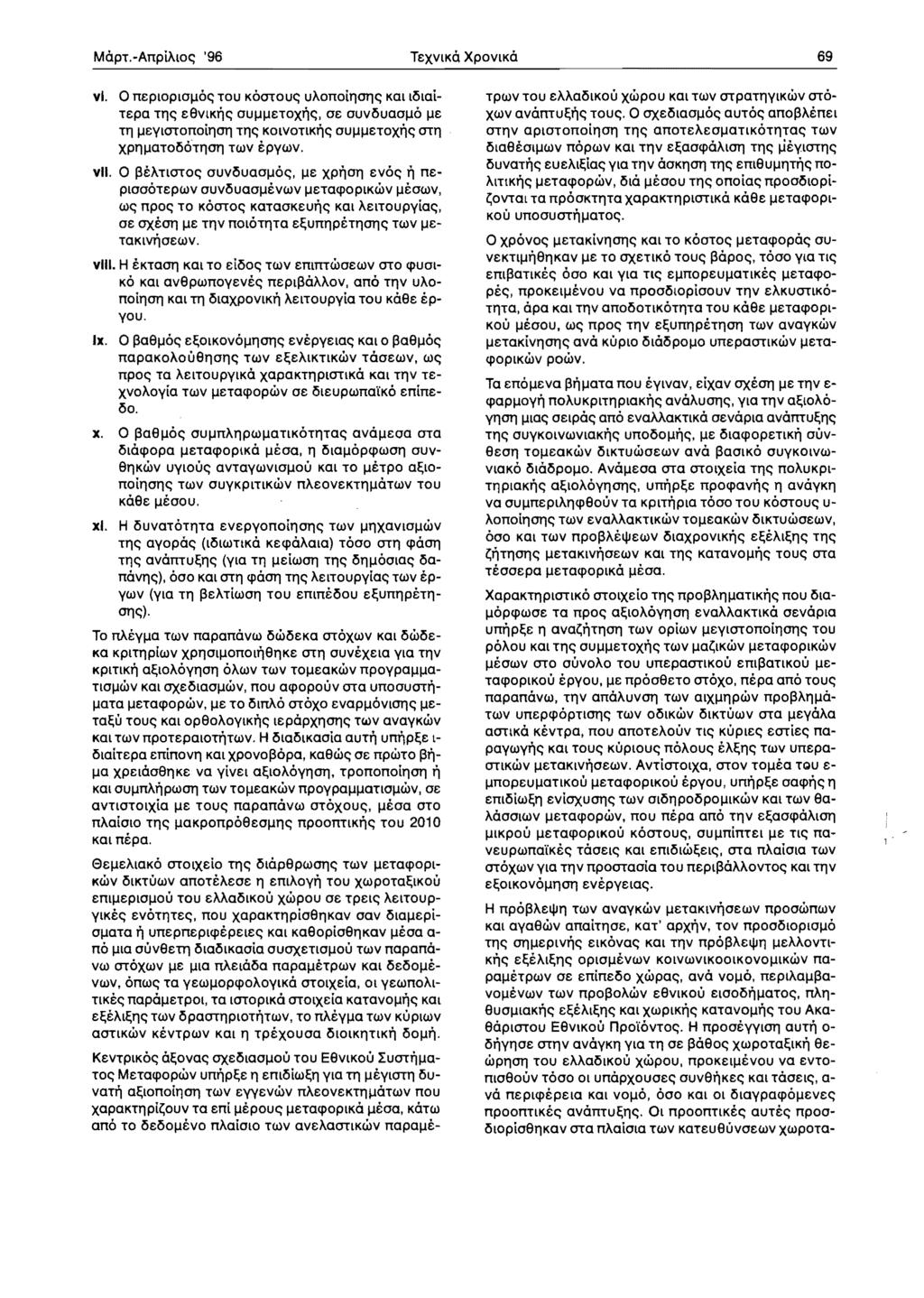 MOpT.-AnpiAlOe; '96 TexvlKo XPOVlKa 69 vi.