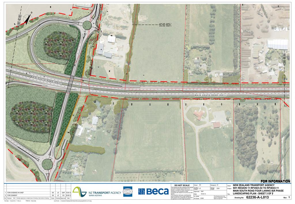 Refer to Sheet 3-A-L01 for PLANTED ROUNDABOUT WITH LOW NATIVE SPECIES WEEDONS ROSS ROAD FOR LANDSCAPE MITIGATION AS SPECIFIED IN LANDSCAPE ASSESSMENT REPORT