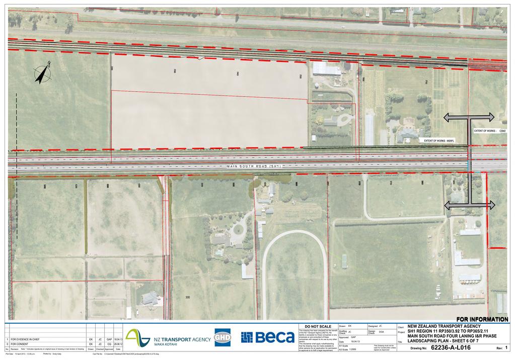 JONES ROAD Refer to Sheet 3-A-L01 for FOR LANDSCAPE MITIGATION AS SPECIFIED IN LANDSCAPE ASSESSMENT