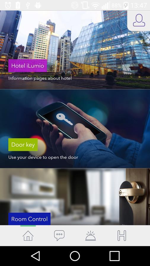 ilumio Mobile Concierge Place your screenshot here Η εφαρμογή για κινητές συσκευές σας επιτρέπει να διαχειρίζεστε την σχέση με τους