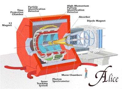 42 CHAPTER 2. LHC ACCELERATOR AND EXPERIMENTS Figure 2.5: The ALICE detector After the Electromagnetic Calorimeter comes the Muon Spectrometer.
