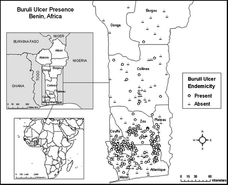 72 Tyler Wagner Figure 1. Location of villages and political districts in Benin, West Africa.